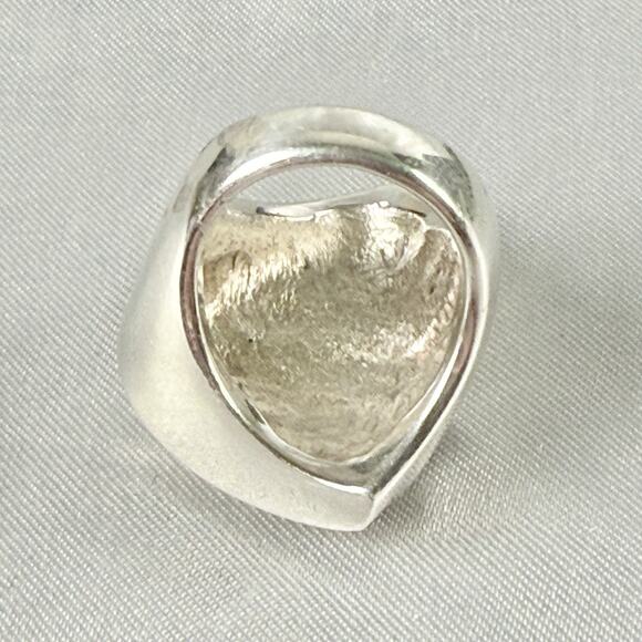 Vintage Taxco Mexico 925 Sterling Silver Ring Ribbed Dome Fan TV-111 Size 5 - Picture 7 of 16